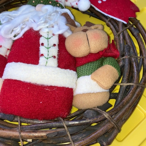 Festive Holiday Wreath with Santa, Snowman, and Reindeer - Picture 10 of 15